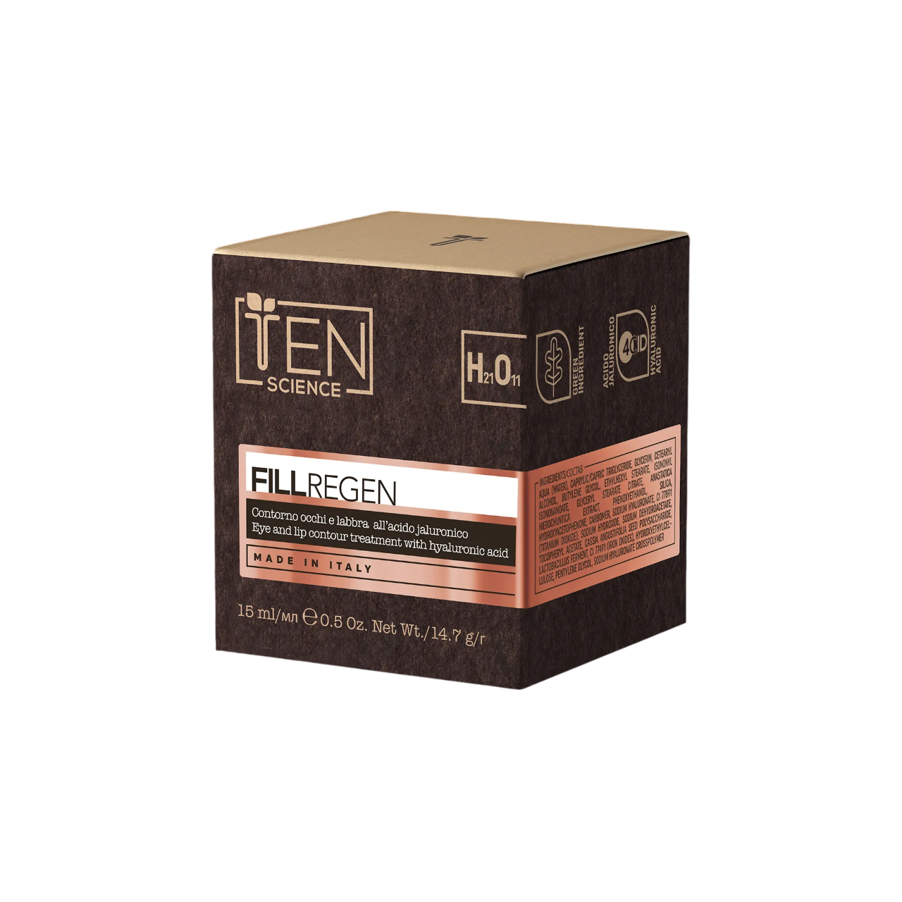 TEN Fill Regen Contorno Occhi e Labbra all'Acido Ialuronico - 15ml 2 TEN Science Fill Regen Contorno Occhi e Labbra Acido Ialuronico