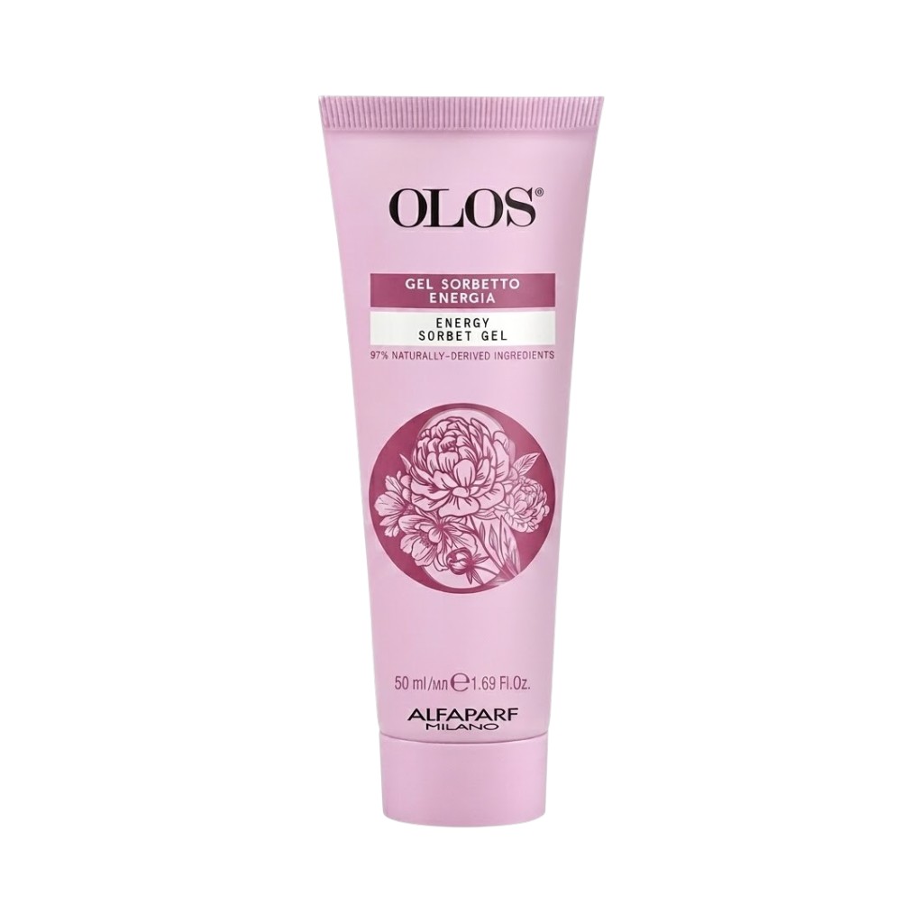 OLOS Gel Sorbetto Energia - gel idratante rivitalizzante viso in tubo da 50 ml con Rosa Damascena e Aloe Iper-Fermentata