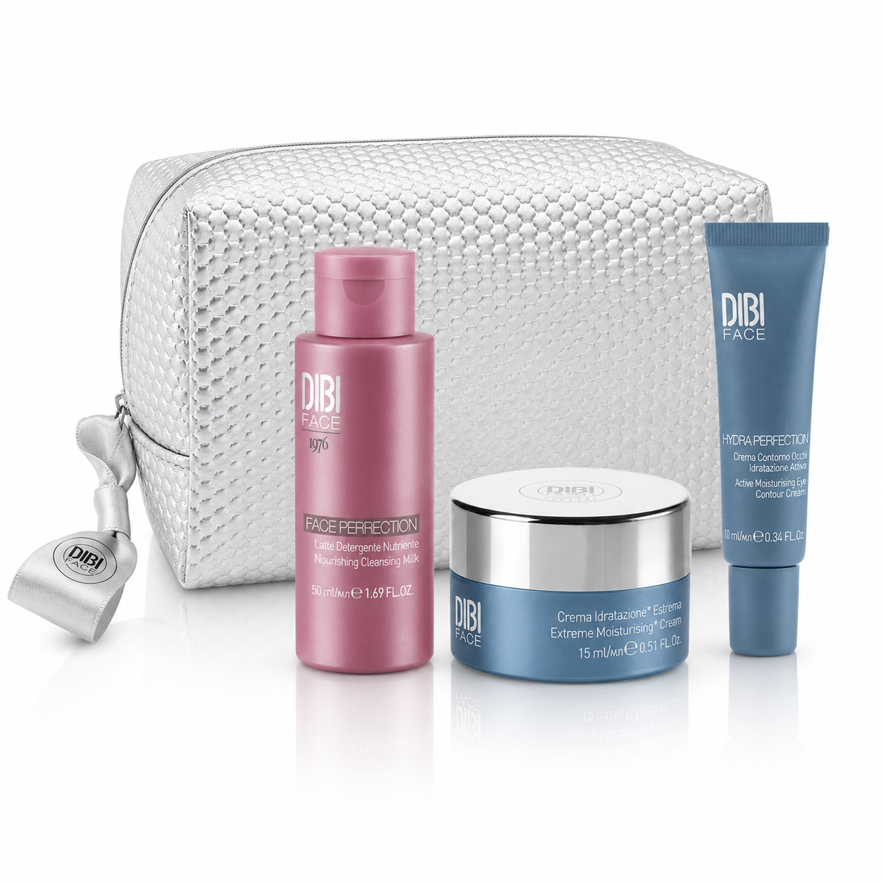 DIBI Milano Hydra Beauty Set - kit idratante viso con latte detergente, crema Hydra Perfection e contorno occhi