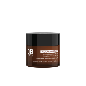Crema Riparativa SPF 30 DIBI Milano Acid Synergy, vaso da 50 ml con niacinamide 5% e acido ialuronico